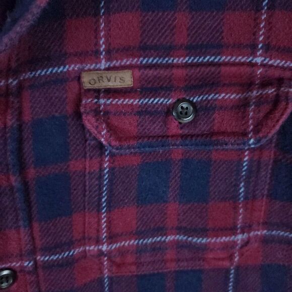Orvis Shacket Shirt Men’s M/S Plaid Check Jacket Flannel Casual - Picture 4 of 13